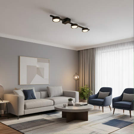 OVILO Deckenleuchte LED-Halogen-Leuchte 3x GX53 Spot Wandleuchte Reflektor LUMILED