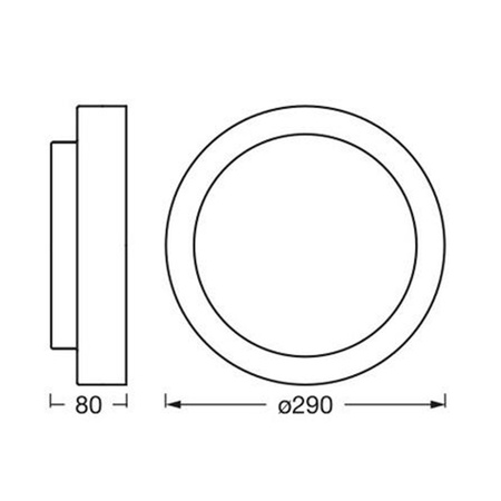 Plafond Deckenleuchte E27 Schwarz Weiß 29cm Orbis Ledvance