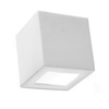 Wandleuchte Wandleuchte LEO E27 Up-Down Keramikwürfel Modern Weiß SOLLUX