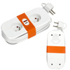 FlowFlexer Orange 2x230V + USB-A/USB-C 16A 3680W 1,4m Verlängerungskabel mit Erdung Kobi