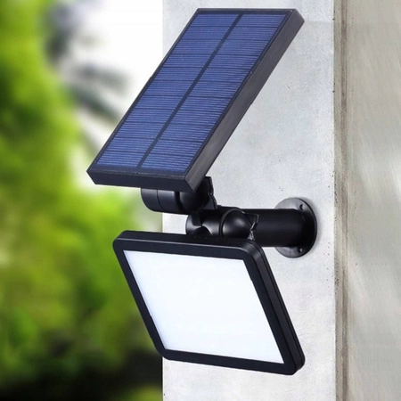 Solar LED-Flutlicht WIRED Reflektor 3W 5500-6000K Kalt IP54 Schwarz Masterled Sensor