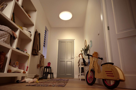 Plafond LED Aufputz SHAN 12W 2700K 26cm Rund mit Bewegungssensor PHILIPS