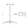 LED Strahler auf Stativ 2x50W 3500 lm 4000K Ecolight