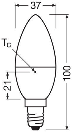 LED-Lampe B37 Kerze E14 2.9W = 25W 250lm 2700K Warm CRI>97 200° CLASSIC Osram
