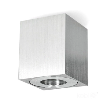 Aufbauleuchte HALOGEN Wasserdicht Aluminium SPOT TUBE 95mm IP44 Chrom AQUARIUS SQUARE Kobi