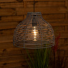 Solar-LED-Lampe, Hängelampe IP44 3000K Rattan VEXA LUMILED