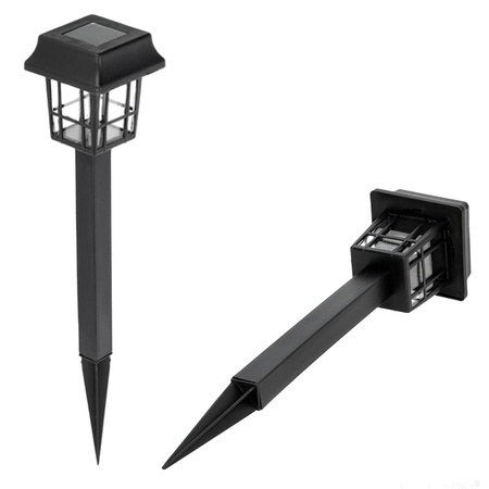 Solar Garten Pole Outdoor Stehend LED 6500K Kalt IP44 Schwarz Fusion Kobi