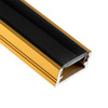 Aluminiumprofil MINI für LED-Streifen mit Schwarz Abdeckung, 1m Gold LUMILED