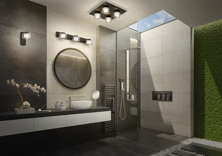 LED-Badezimmer-Wandleuchte 5.5W 350lm CCT Schwarz IP44 Obris Ledvance