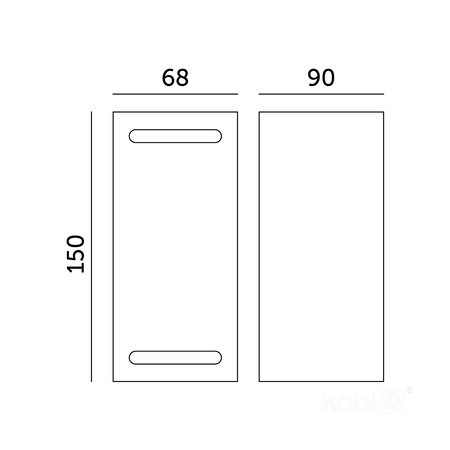 Garten Außenwandleuchte 2x GU10 IP54 Schwarz Querk Kobi