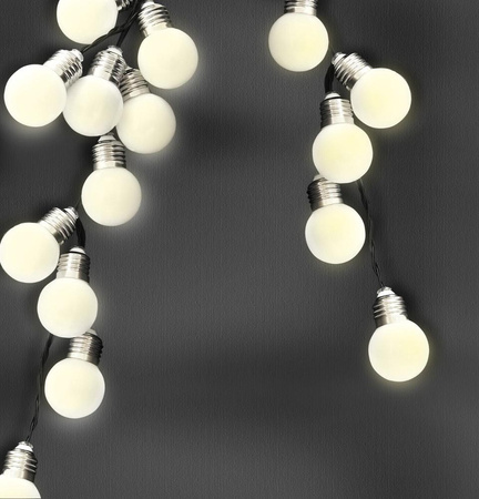 Solar Garten Ornamental Girlande Lichterkette 1.75m 10xLED SILBER Perlen 3000K