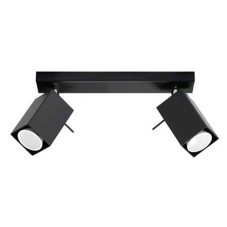 Anbauleuchte MERIDA 2 2xGU10 Reflektor Halogen Beweglich Minimalistisch Schwarz SOLLUX