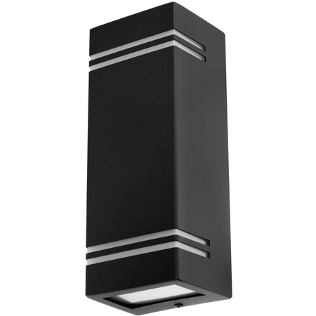 Gartenleuchte NELA Elevation Wandleuchte 2xGU10 IP44 Oben Unten Schwarz