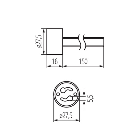 Keramikfassung für GU10-Lampen KANLUX