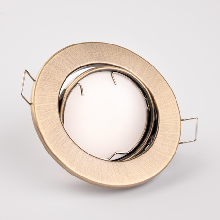 Einbaustrahler GU10, MR16 Einbauspot HALOGEN Runde beweglich Antik Blech AURELI LUMILED