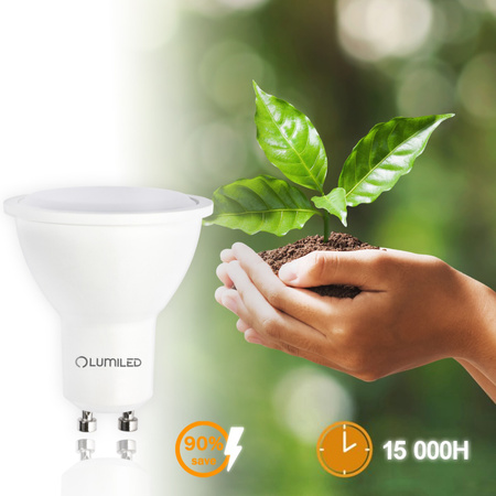 10x LED Lampen GU10, Glühbirne 6W = 50W 580lm 120° 6500K kalt LUMILED