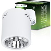 Aufbauleuchte E27, Aufbauspot Runde Tube Weiß Fest APUS 13 LUMILED