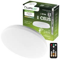 LED Plafond Aufbaumontage 24W 4000K CELIS Rund IP44 Bewegungsmelder ALS LUMILED