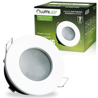 Einbaustrahler GU10, Einbauspot HALOGEN hermetisch für Badezimmer IP44 Weiß AQUA LUMILED