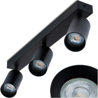 Deckenleuchte mit 3x GU10-Sockeln, Einbaustrahler HALOGEN schräg TABULA SPOT LUMILED