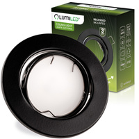 Einbaustrahler GU10, MR16 Einbauspot HALOGEN Runde beweglich Schwarz Blech AURELI LUMILED