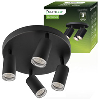 Spot GU10 IP44 ADERO Schwarz Lumiled LED Spot Reflektor Deckenleuchte