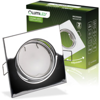 Halogen-Einbauleuchte Bewegliches Quadrat PICTOR Chromblech MR16 GU10 LUMILED