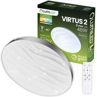 Plafond LED-Anbauleuchte VIRTUS2 48W IP44 CCT Weiß Rund 38cm + LUMILED PILOT