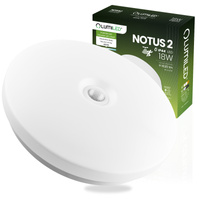 LED Plafond Aufputz 18W NOTUS 2 Rund Bewegungsmelder IP44 33 cm LUMILED