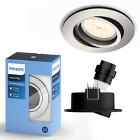 Steckbare Halogenleuchte DONEGAL GU10 Rund Beweglich Satin PHILIPS