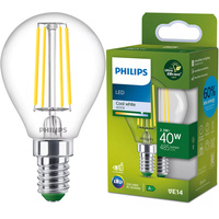 LED-Lampe E14 Ball P45 2.3W = 40W 485lm 210lm/W 4000K Neutral 300° CLASS A UltraEfficient Philips