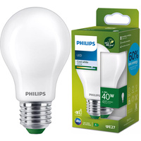 E27 A60 LED Lampen 2,3 W = 40 W, 485 lm, 4000 K, neutrales Filament, milchig, PHILIPS, ultraeffizient