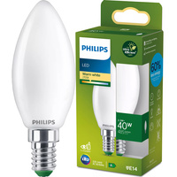LED-Glühbirne E14 Kerze B35 2.3W = 40W 485lm 210lm/W 2700K Warm 300° CLASS A UltraEfficient Philips