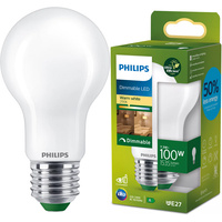 LED-Lampe E27 A60 7.3W = 100W 1535lm 210lm/W 2700K Warm 300° Dimmbar CLASS A UltraEfficient Philips